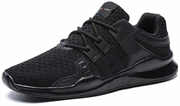Nasonberg Schuhe Sneaker Herren Leichte Laufschuhe Turnschuhe Atmungsaktive Sportschuhe Schwarz, 43 EU