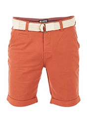riverso Herren Chino Shorts RIVHenry Gürtel Bermuda Kurze Hose Hellblau/Dunkelblau/Navy/Rot/Grün/Orange/Beige/Grau/Terracotta Red (15300)