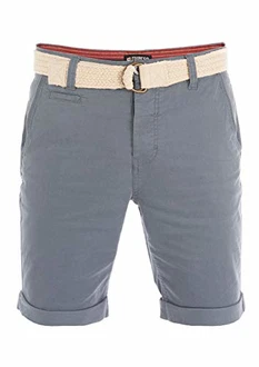 riverso Herren Chino Shorts RIVHenry Gürtel Bermuda Kurze Hose