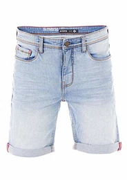 Herren Jeans Shorts RIVUdo Kurze Hose Regular Fit Denim Short 99% Baumwolle Bermuda Grau Hellblau Blau w30 w31 w32 w33 w34 w36 w38 w40, Größe:W 32, Farbe:Light Blue Denim (L139)