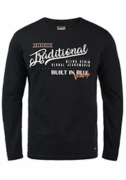 Blend Dopper Herren Longsleeve Langarmshirt Shirt Mit Print, Größe:M, Farbe:Black (70155)