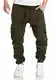 Amaci&Sons Herren Cargo Jogginghose Sporthose Sweatpants Jogger Trainingshose 2016 Khaki M
