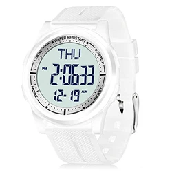 WIFORT Digital Armbanduhr mit Stoppuhr Countdown Duale Zeitzone Grau