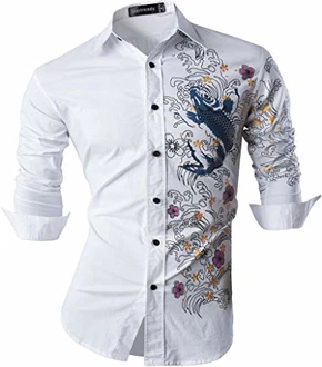 Sportrendy Herren Freizeit Hemden Slim Button Down Long Sleeves Dress Shirts Tops Weiß (JZS091) Sportrendy Herren Freizeit Hemden Slim Button Down Long Sleeves Dress Shirts Tops Weiß (JZS091)