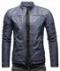 Crone Epic Herren Lederjacke Cleane Basic Leder Jacke in vielen Varianten und Farben (M, Steel Blue (Rindsleder))
