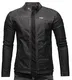 Crone Vego Herren Eco-Lederjacke Cleane Leichte Slim Fit Basic Jacke Vegan (M, Vintage Purple Black (Ecoleder))
