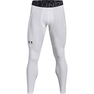 Under Armour Herren Ua Hg Armour Leggings lange Sportleggings Weiß/Schwarz