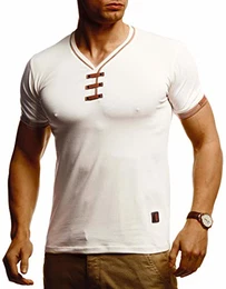 Sommer T-Shirt Herren V-Ausschnitt (Beige Größe M) - Herren Tshirts V-Neck Baumwolle Casual Basic Shirts Männer kurzarm - mens t shirt
