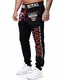 OneRedox Herren Jogginghose Sporthose Männer Trainingshose Sweatpants 3629 Schwarz-rot M