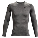 Under Armour HeatGear Armour Comp LS Funktionsshirt Carbon Heather / Black