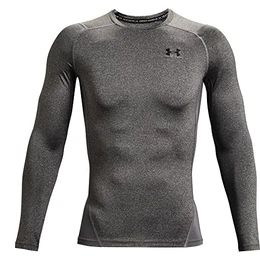 HeatGear Armour Comp LS Herren enganliegendes Funktions, Langarmshirt,Carbon Heather / Black, M