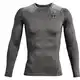 Under Armour HeatGear Armour Comp LS Herren enganliegendes Funktions, Langarmshirt,Carbon Heather / Black, M