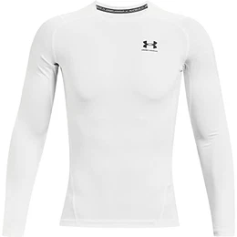 HeatGear Armour Comp LS Herren enganliegendes Funktions, Langarmshirt,White / Black, M