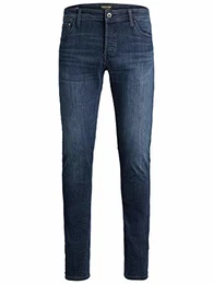 Herren Slim Fit Jeans Glenn Skinny Tapered JJI Glenn ORIGINAL AM, Farben:Dunkelblau, Größe Jeans:32W / 32L