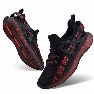 Wonesion Herren Fitness Laufschuhe Atmungsaktiv Rutschfeste Mode Sneaker Sportschuhe Rot Wonesion Herren Fitness Laufschuhe Atmungsaktiv Rutschfeste Mode Sneaker Sportschuhe Rot