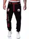OneRedox Herren Jogginghose Sporthose Männer Trainingshose Sweatpants 601 Schwarz-rot S