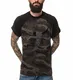 ROCK-IT Apparel® Herren Black Logo Camouflage Raglan Kurzarm T-Shirt Rundhals 100% Baumwolle Größen S-5XL Farbe Dark Camo M