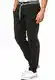 Indicode Herren Bryne Stoffhose aus Baumwolle & Leinen   Herrenhose Freizeithose Männer Black M