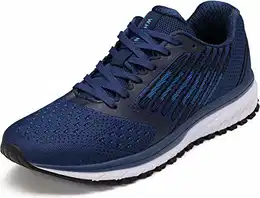 Unisex Laufschuhe Herren Damen Hallenschuhe Turnschuhe Sneakers Männer Sportschuhe Straßenlaufschuhe Atmungsaktiv Joggingschuhe Fitness Schuhe Blau Größe 43