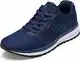 WHITIN Unisex Laufschuhe Herren Damen Hallenschuhe Turnschuhe Sneakers Männer Sportschuhe Straßenlaufschuhe Atmungsaktiv Joggingschuhe Fitness Schuhe Blau Größe 43