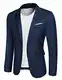 MAXMODA Sakko Herren Sportlich Jackett Slim Fit Blazer Männer Freizeit Modern blau m