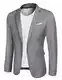 MAXMODA Freizeit Sakko Herren Grau Blazer Männer Sportlich Jackett Slim Fit Modern m
