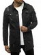 OZONEE Herren Jeansjacke Jacke Jeans Übergangsjacke Sommerjacke Frühlingsjacke Herbstjacke Vintage Herrenjacke Herbst Übergangs Denim Bikerjacke Jacket Übergangs G/474K SCHWARZ M