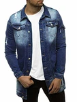 OZONEE Herren Jeansjacke Übergangs Bikerjacke (777) Dunkelblau (777/015K)