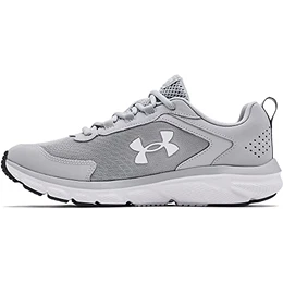 Herren UA Charged Assert 9, atmungsaktive Laufschuhe, leichte Sportschuhe , Mod Gray White White , 41 EU
