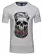 JACK & JONES Herren T-Shirt JORsunskull Tee SS Crew Neck Skull Print,(Cloud Dancer,M)