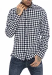 Redbridge Hemd Freizeithemd Modern Fit Hellblau/Schwarz/Weiß/Creme