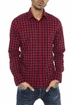 Redbridge Hemd Freizeithemd Modern Fit Rot/Dunkelrot