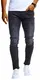 Leif Nelson Herren Jeans Hose Slim Fit Denim Blaue graue Lange Jeanshose für Männer Coole Jungen weiße Stretch Freizeithose Schwarze Cargo Chino Sommer Winter Basic LN9150 Schwarz W29/L32
