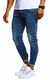 Leif Nelson Herren Jeans Hose Stretch Slim Fit Denim Blaue Lange Dunkel Blaue Jeanshose für Männer Jungen weiße Freizeithose Dunkel Blaue Cargo Chino Sommer Winter Basic LN9920 W32L32 Dunkel Blau