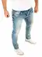 WOTEGA Jeans Herren Alistar Slim fit - Stretch Jeanshose - Blaue Hose für Männer, Blau (Flint Stone 183916), W32/L32