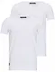 Herren T-Shirt 2er Pack lockerer Rundhals Regular Fit 2X Weiß M