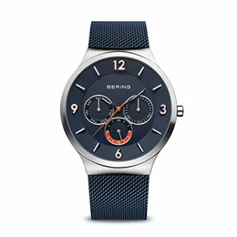 Herren Analog Quarz Classic Collection Armbanduhr mit Edelstahl Armband und Saphirglas 33441-307