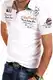 behype. Herren Kurzarm Polo-Shirt T-Shirt Polo-Hemd 20-7282 Weiß M