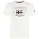 Geographical Norway JOLYMPIA Herren T-Shirt Baumwolle T-Shirt Classic Logo Kurzarm Rundhalsausschnitt Regular Fit Lässige (Weiß, M)