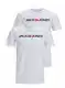 JACK & JONES Herren JJECORP Logo Tee SS O-Neck 2-Pack, White, M