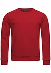 Red Bridge Herren Crewneck Sweatshirt Pullover Premium Basic Bordeaux