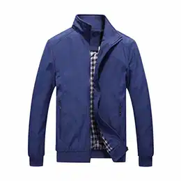 Herren Jacke Leichte Freizeit Übergangsjacke Langarm Sommer Bomberjacke Outdoor Sportjacke, 1601 Blau, M