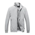YOUTHUP Herren Langarm Jacke für Business Freizeit (1601) Grau (1601)