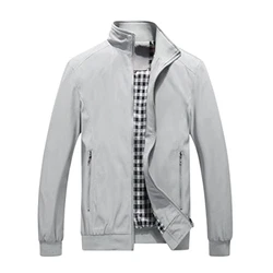 YOUTHUP Herren Langarm Jacke für Business Freizeit (1601) Grau (1601)