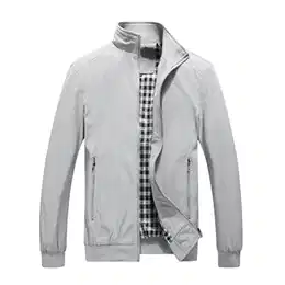 Herren Jacke Leichte Freizeit Übergangsjacke Langarm Sommer Bomberjacke Outdoor Sportjacke, 1601 Grau, XL