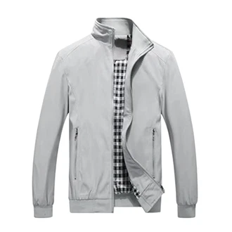 YOUTHUP Herren Langarm Jacke für Business Freizeit (1601) Grau (1601)