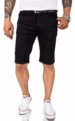 Rock Creek Herren Shorts Jeansshorts Denim Short Kurze Hose Herrenshorts Jeans Sommer Hose Stretch Bermuda Hose Schwarz