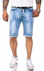 Rock Creek Herren Shorts Jeansshorts Denim Short Kurze Hose Herrenshorts Jeans Sommer Hose Stretch Bermuda Hose Hellblau (RC-2207)