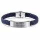 KAULULU Herren Damen Paar Personalisierte Lederarmbänder mit Namen Gravur Armbänder für Männer Frauen Personalisierte Geschenke für Männer Geburtstag (Blue)