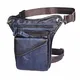 Le'aokuu Herren Echtes Leder Rucksäcke Beinbeutel Beintasche Hüfttasche Hip Bum Weist Pack Outdoor Messenger Bag 211-3(211-3 C Dunkelblau)
